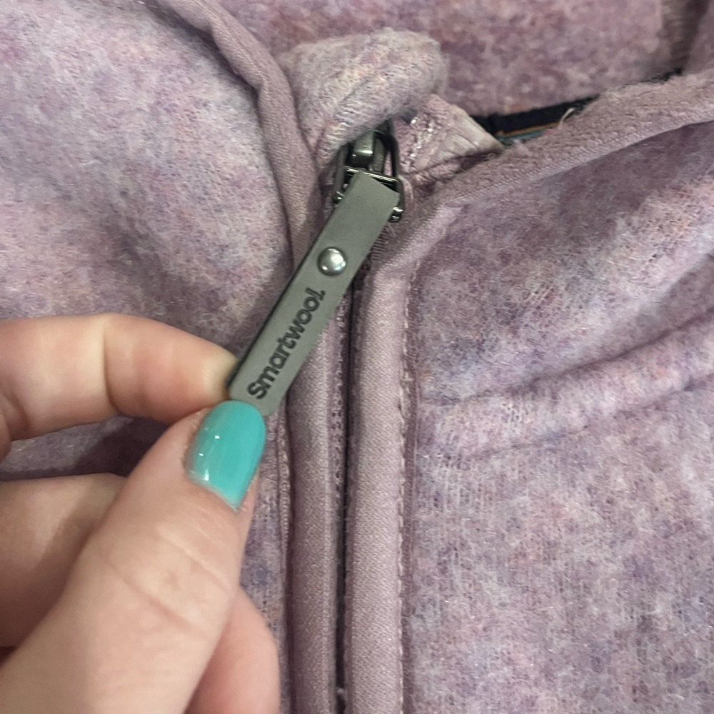 Smartwool Women’s Lavender Fleece half zip hooded Jacket - Picture 3 of 8
